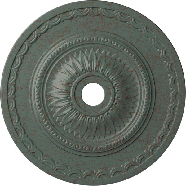 Ekena Millwork Sunflower Medallion (Canopies up to 5 5/8"), 29 1/2"OD x 3 5/8"ID x 1 5/8"P, Cloud Burst Crackle CM29SFCBC - main